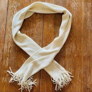 Cejon White Knit Scarf with Metallic Gold to add a little bling 72 in L x 9 in W
